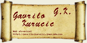 Gavrilo Kurucić vizit kartica
